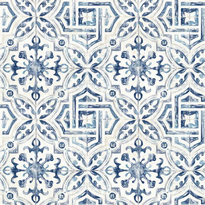 Chesapeake Sonoma Blue Beach Tile Wallpaper