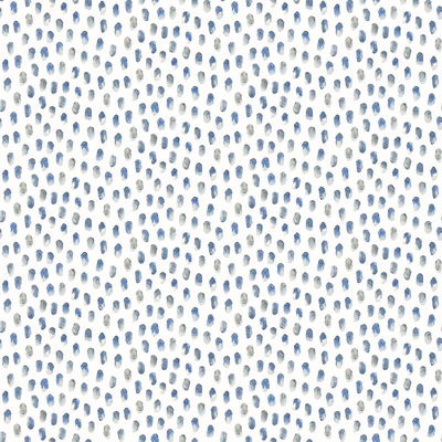 Chesapeake Sand Blue Painted Dots Wallpaper
