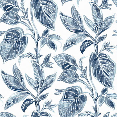 Chesapeake Mangrove Blue Botanical Wallpaper