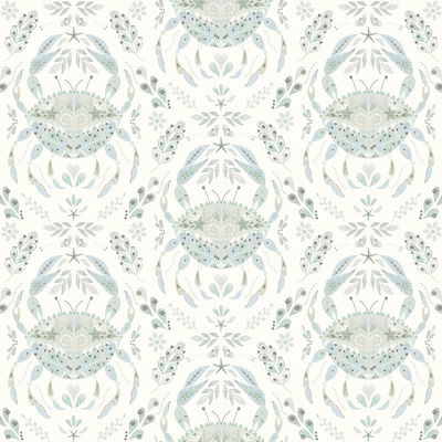 Chesapeake Annapolis Teal Crustation Wallpaper