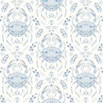 Chesapeake Annapolis Light Blue Crustacean Wallpaper