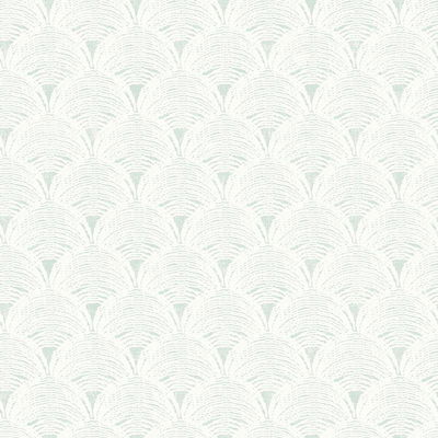 Chesapeake Santiago Teal Scalloped Wallpaper