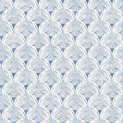 Chesapeake Santiago Blue Scalloped Wallpaper