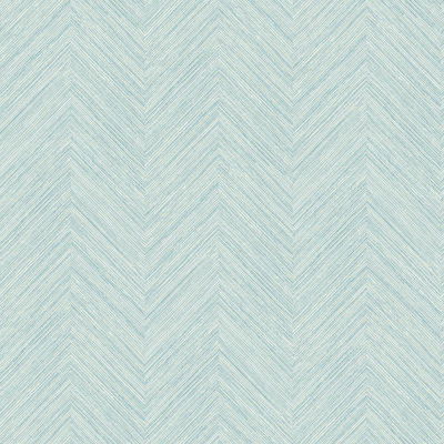 Chesapeake Caladesi Teal Faux Linen Wallpaper