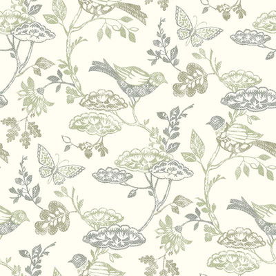 Chesapeake Malmo Green Trail Wallpaper