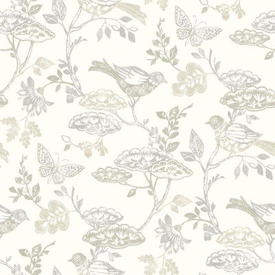 Chesapeake Malmo Grey Trail Wallpaper