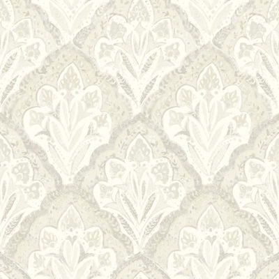 Chesapeake Mimir Dove Quilted Damask Wallpaper