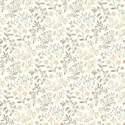 Chesapeake Tarragon Grey Dainty Meadow Wallpaper