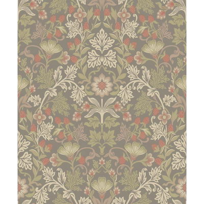 Eijffinger Lila Moss Strawberry Floral Wallpaper