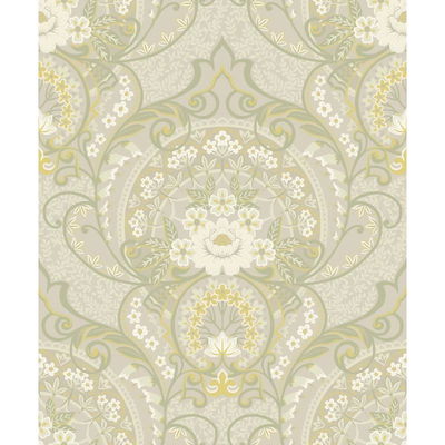 Eijffinger Nasrin Light Grey Damask Wallpaper