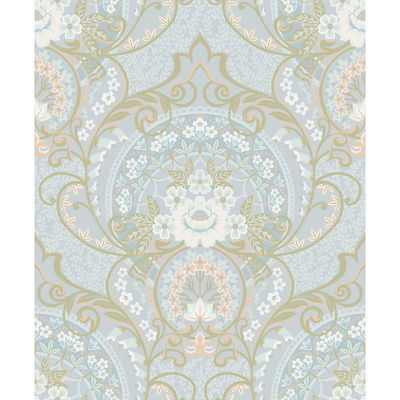 Eijffinger Nasrin Light Blue Damask Wallpaper