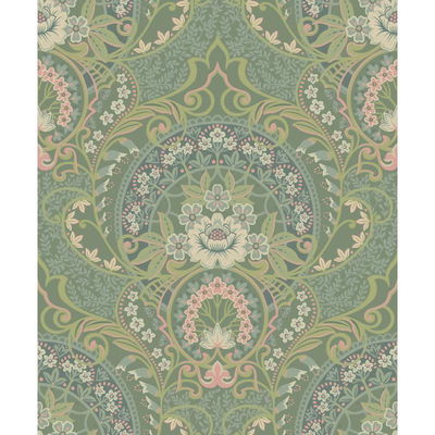 Eijffinger Nasrin Sea Green Damask Wallpaper