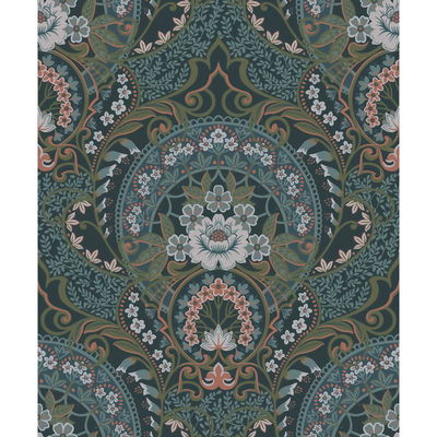 Eijffinger Nasrin Blueberry Damask Wallpaper