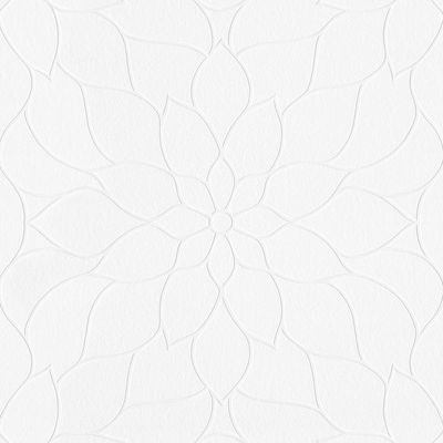 Anselm White Floral Bloom Paintable Wallpaper