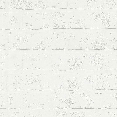 Bridgers White Exposed Brick Wall Paintable Wallpaper
