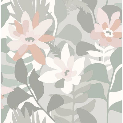 A-Street Prints Koko Grey Floral Wallpaper