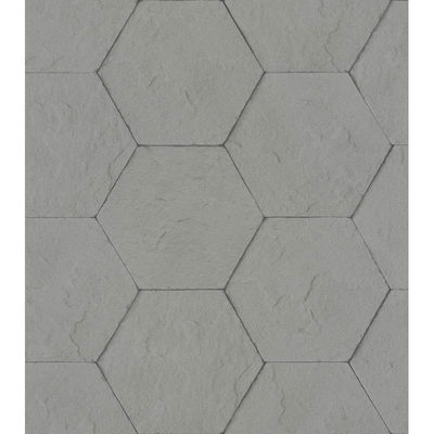 Advantage Bascom Dark Grey Stone Hexagon Wallpaper
