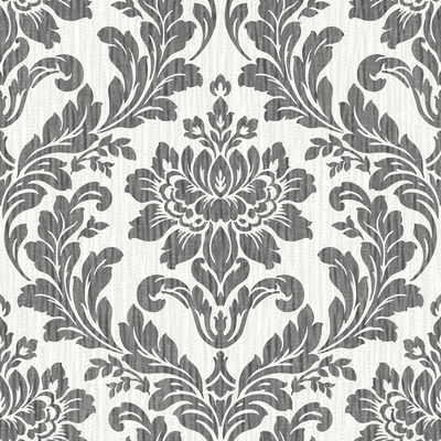 Advantage Galois Black Damask Wallpaper