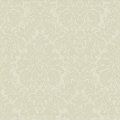 Sirpi Betina Light Yellow Damask Wallpaper