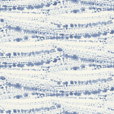 Chesapeake Rannell Navy Abstract Scallop Wallpaper