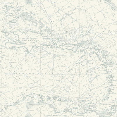 Chesapeake Charts Aqua Nautical Chart Wallpaper