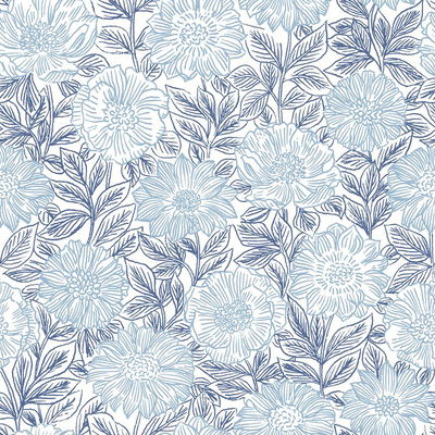 Chesapeake Faustin Navy Floral Wallpaper