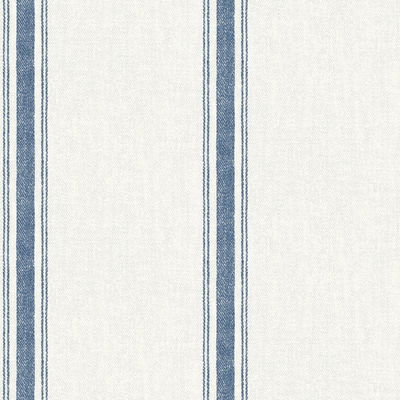 Chesapeake Linette Navy Fabric Stripe Wallpaper