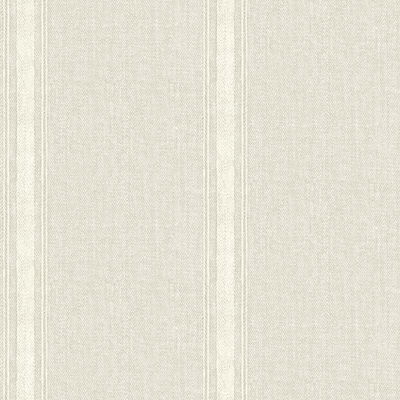 Chesapeake Linette Beige Fabric Stripe Wallpaper
