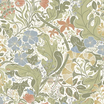 A-Street Prints Elise Cream Nouveau Gardens Wallpaper