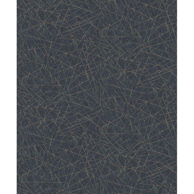 A-Street Prints Bulan Dark Blue Abstract Lines Wallpaper