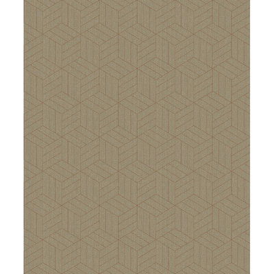 A-Street Prints Izarra Copper Geometric Block Wallpaper