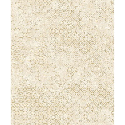A-Street Prints Khauta Champagne Floral Geometric Wallpaper