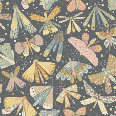 A-Street Prints Flyga Blue Bonanza Wallpaper