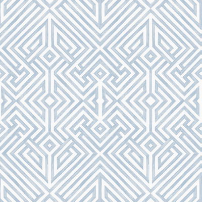 A-Street Prints Lyon Blue Geometric Key Wallpaper