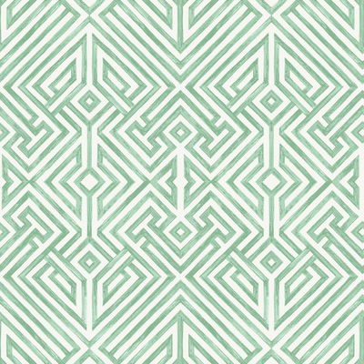 A-Street Prints Lyon Green Geometric Key Wallpaper