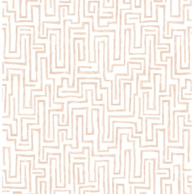 A-Street Prints Ramble Blush Geometric Wallpaper