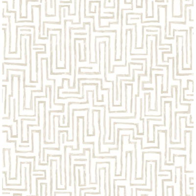 A-Street Prints Ramble Taupe Geometric Wallpaper
