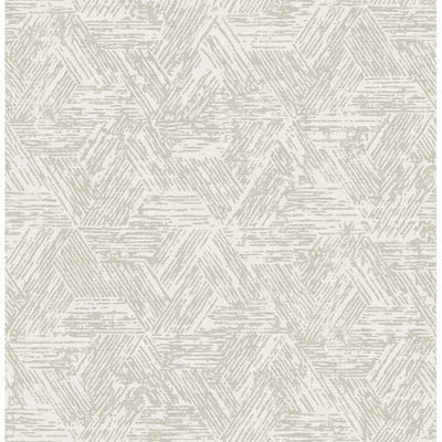 A-Street Prints Retreat Grey Quilted Geometric Wallpaper