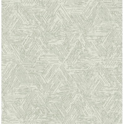 A-Street Prints Retreat Sea Green Quilted Geometric Wallpaper