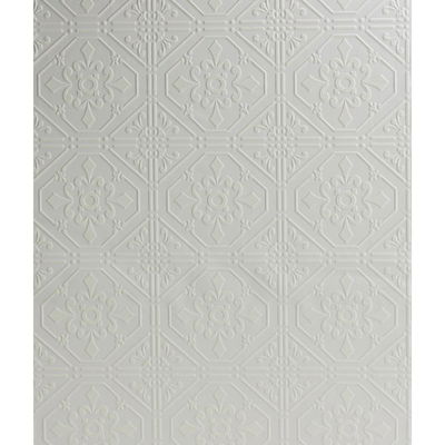 Chesapeake Brooklyn White Tin Paintable Wallpaper