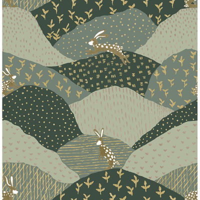A-Street Prints Peter Green Rabbit Fields Wallpaper