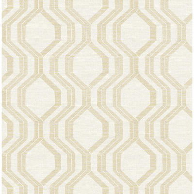 A-Street Prints Burton Gold Modern Ogee Wallpaper