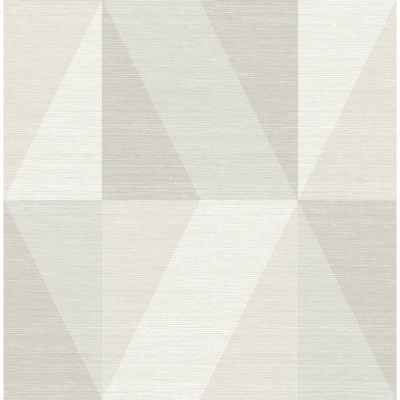 A-Street Prints Winslow Bone Geometric Faux Grasscloth Wallpaper