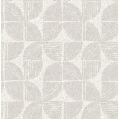 A-Street Prints Baxter Bone Semicircle Mosaic Wallpaper
