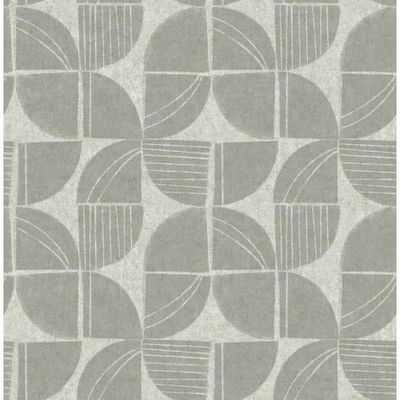 A-Street Prints Baxter Sea Green Semicircle Mosaic Wallpaper