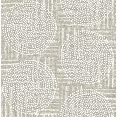 A-Street Prints Salma Beige Medallion Wallpaper