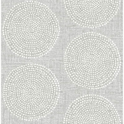A-Street Prints Salma Grey Medallion Wallpaper