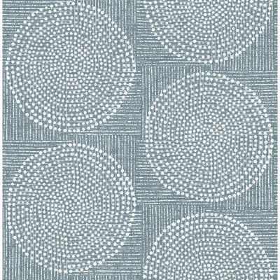 A-Street Prints Salma Denim Medallion Wallpaper