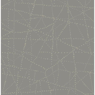 A-Street Prints Alcott Charcoal Dotted Wallpaper