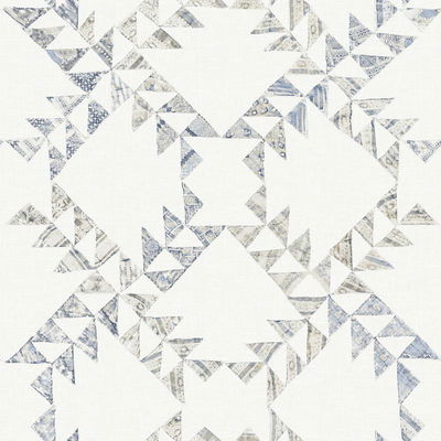 Chesapeake Scrap Quilt Denim Wallpaper